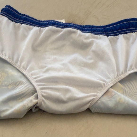 SpongeBob SquarePants Blue Tropical Print Swimming Shorts boys size 14 - Picture 9 of 10